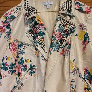 Leather Jacket Painted Size 2X